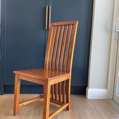 6 solid oak dining chairs