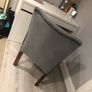 Chair in grey or taupe luxury Velvet Image 3