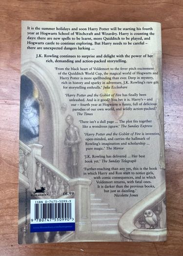 Harry Potter and The Goblet Of Fire by J K Rowling