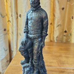 John Letts Fisherman Bronze Resin Sculpture