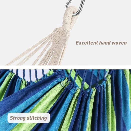NEW SALE | Hammock Chair Hanging Swing 2 Seat Cushions Included,Strong Webbing Straps and Hooks for Easy Hanging Soft Cotton Weave Hanging Chair Side Pocket Large Tassel Chair Set Comfort Indoor Outdoor