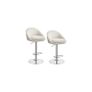 2 x bar stools luxury fleece stools Image 2