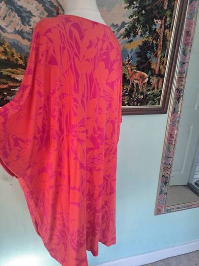 Purple & orange Q'neel tunic dress with pockets