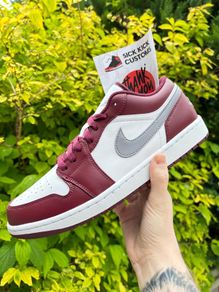 Air Jordan 1 Low White Bordeaux - Size UK9.5