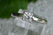 Vintage 1940/50s 0.5ct Diamond Solitaire Ring - 18ct White Gold
