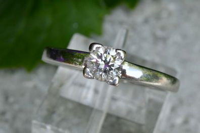 Vintage 1940/50s 0.5ct Diamond Solitaire Ring - 18ct White Gold