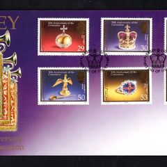 2003 Jersey 50th Anniversary of the Coronation: Coronation Regalia Commemorative Stamps First Day Cover (FDC)