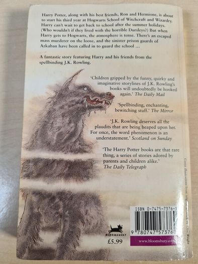 Harry Potter and the prisoner of askaban star cover first edition 1st print paperback