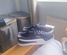 Puma Club II  Navy White Trainers