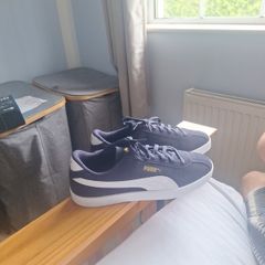 Puma Club II  Navy White Trainers