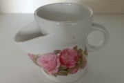 Vintage German Porcelain Shaving Scuttle / Shaving Mug - Floral Roses