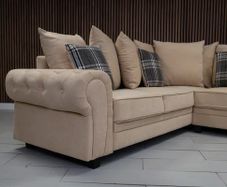 Verona scattered back corner sofa beige color