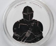 2021 1 Oz Niue Silver Star Wars Mandalorian Coin BU (In Capsule)