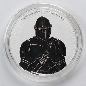 2021 1 Oz Niue Silver Star Wars Mandalorian Coin BU (In Capsule)