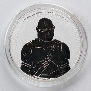2021 1 Oz Niue Silver Star Wars Mandalorian Coin BU (In Capsule)