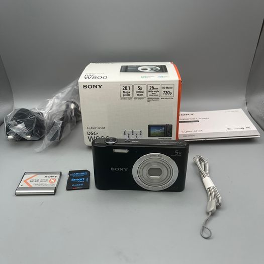 Sony DSC-W800 20.1MP Digital Camera Black - Boxed - Mint