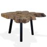 Coffee Table Genuine Teak 80x70x38 cm Image 2