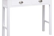 Console Table White 90x30x77 cm Wood