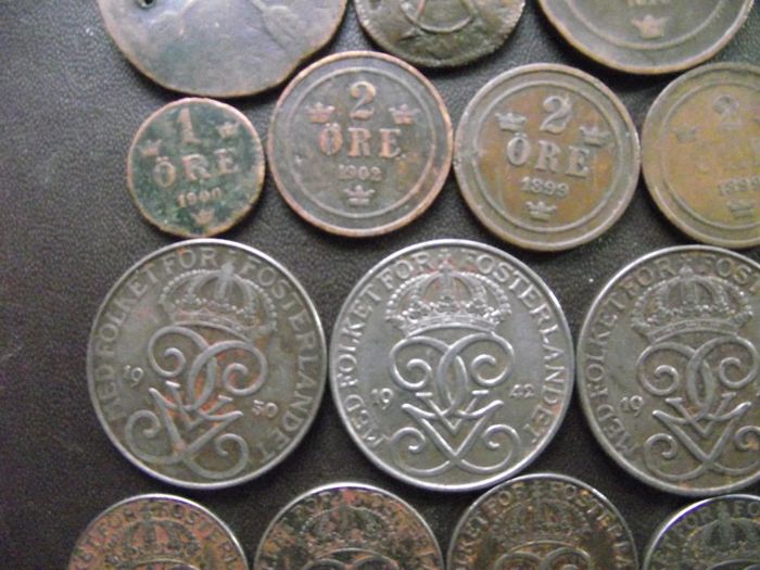 Lot Of Old Swedish Coins (1805-1993)#80