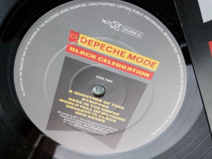 1986 Depeche Mode - "Black Celebration" 12in Vinyl