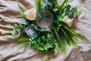 40cm Floral Wreath with Candle Holder