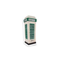 Irish Telefon Box Retro Glossy Single Sticker
