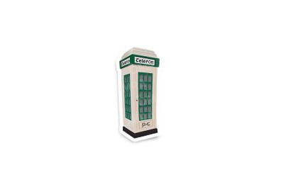 Irish Telefon Box Retro Glossy Single Sticker