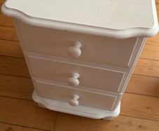 2 solid pine lockers painted white one needs some TLC