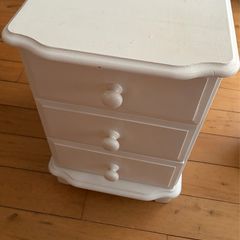 2 solid pine lockers painted white one needs some TLC