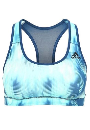 Adidas Allover Print SPORT BRA TOP Women Training Multicolor/Tech Steel