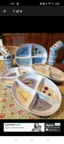 melamine/ picnic wear, 4 serving dishes with 7 tumblers.