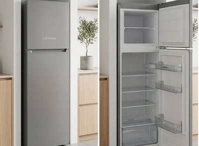 Nordmende 55cm Freestanding Fridge Freezer Silver