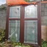 double patio  door 2 similar double doors and 2 gate metal temporary Image 2