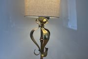 Art Noveau EFESCA Brass and copper table lamp with twisted cable c1910