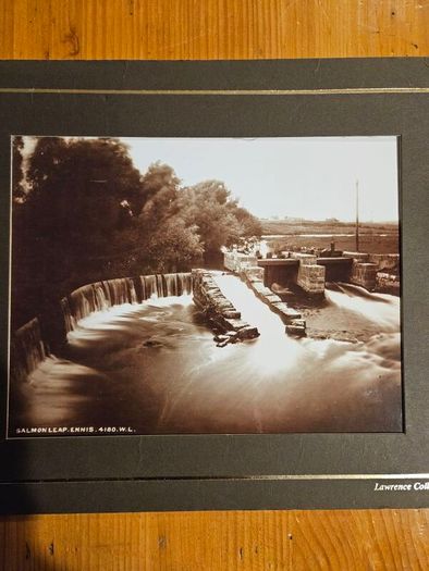 Salmon Leap Weir Ennis Co Clare. This Is A Sepia Colour Photograph Taken From The Lawrence Collection. In Very Good Condition. See Photos For Same.