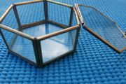 Vintage Brass Glass Box