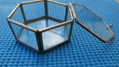 Vintage Brass Glass Box