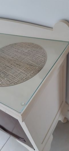 Antique side board & matching mirror