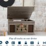 Record Player Vinyl Turntable with Speakers  USB MP3 Playback/Bluetooth/FM Radio/CD And Cassette Player/Vinyl LP Records/SD Card Reader (FREE POSTAGE) Image 2