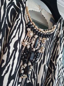 ET VOUS animal print stone embellised Sz 14