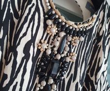 ET VOUS animal print stone embellised Sz 14