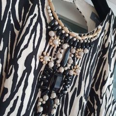 ET VOUS animal print stone embellised Sz 14