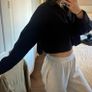 COS navy cropped shirt size S Image 3