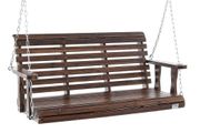 Wooden Porch Swing 4.5 ft, Patio bench swing for Courtyard &amp; Garden, Upgraded 880 lbs Strong Load Capacity, Heavy Duty Swing Chair