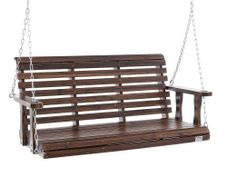 Wooden Porch Swing 4.5 ft, Patio bench swing for Courtyard & Garden, Upgraded 880 lbs Strong Load Capacity, Heavy Duty Swing Chair