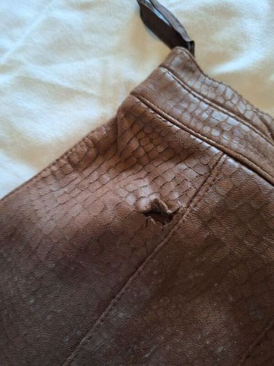 Vintage 80s Dark Brown Leather Trousers