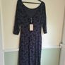 Monsoon half sleeve dress midi navy floral Size UK 14 EU 42  Brand new BNWT RRP 90euro Image 8