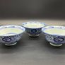 Chinese Qing Porcelain 3 Bowls 18th Century Blue / White Image 2