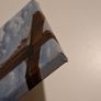 Acrylic painting, unique piece, Jesus on the Cross, Saint Longinus and the Three Marys. Image 3