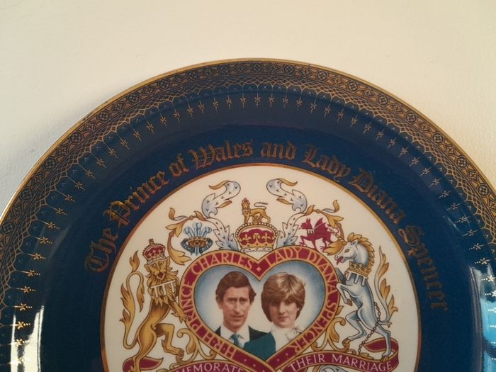 Prince Charles and Lady Diana Commemoration Plate Royal Wessex